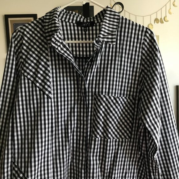 Comfy USA Black and White Checkered Tunic - Picture 2 of 4